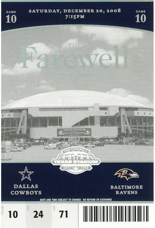 Dallas Cowboys Commemorative Ticket