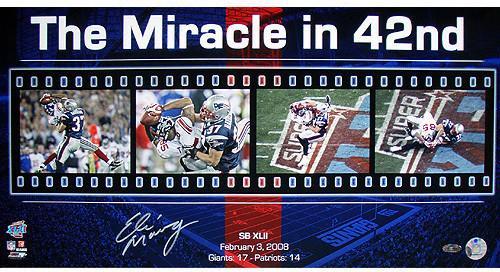 Eli Manning Miracle in the 42nd Filmstrip 12x23 Photo