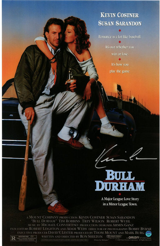 Kevin Costner Signed Bull Durham 11x17 Movie Poster