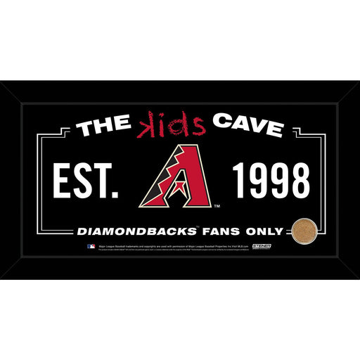 Arizona Diamondbacks 6x12 Kids Cave Sign w Game Used Dirt from Chase Field