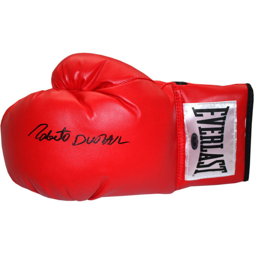 Roberto Duran Signed Boxing Glove (White Everlast Patch)