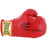 Roberto Duran Signed Red Boxing Glove w Hands of Stone insc (Yellow Everlast Patch)