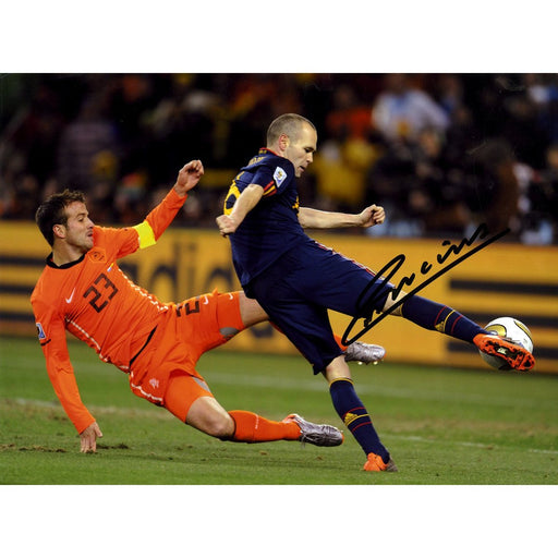 Andres Iniesta Signed The Goal That Won The World Cup 12x16 Photo (Icons Auth & Third Party Holo)