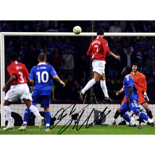 Cristiano Ronaldo Signed Manchester United 12x16 Photo Head Buck (Icons Auth & Third Party Holo