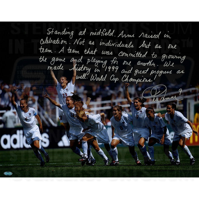 Mia Hamm Signed Arms Raised 16X20 Story Photo