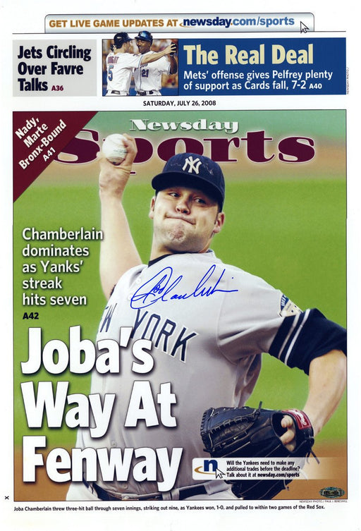 Joba Chamberlain "Joba's Way at Fenway" Newsday Cover 16x20 Print