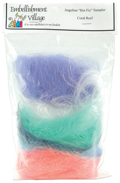 Angelina Crimped Cut Fibers .1 Ounce 6/Pkg-Coral B