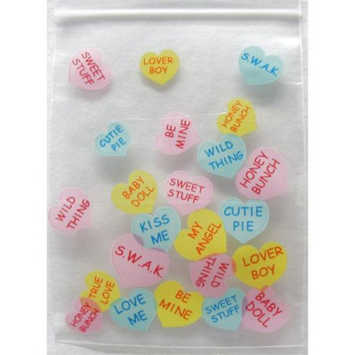 Conversation Heart Resealable Bags