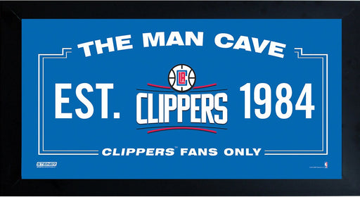 Los Angeles Clippers Man Cave Sign 6x12 Framed Photo