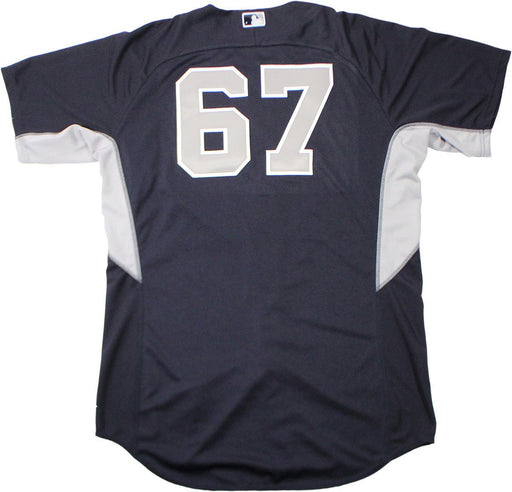 Jose Pirela BP Top - NY Yankees 2014 Season #67 Team Issued Road BP Top (HZ556876)