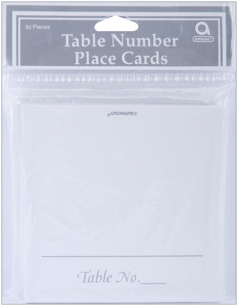 Placecards White with Silver - 3.5" x 1.75"