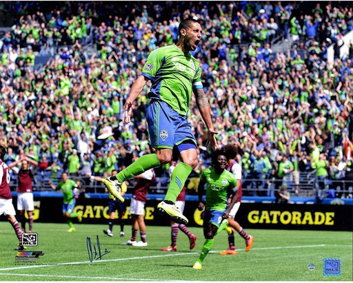 Clint Dempsey Signed Seattle Sounders Celebration 16x20 Photo