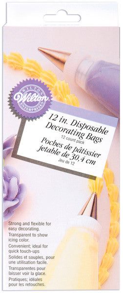 Disposable Decorating 12" Bags - 12 Ct