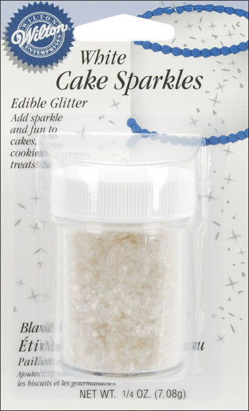 Cake Sparkles White - 0.25 oz.