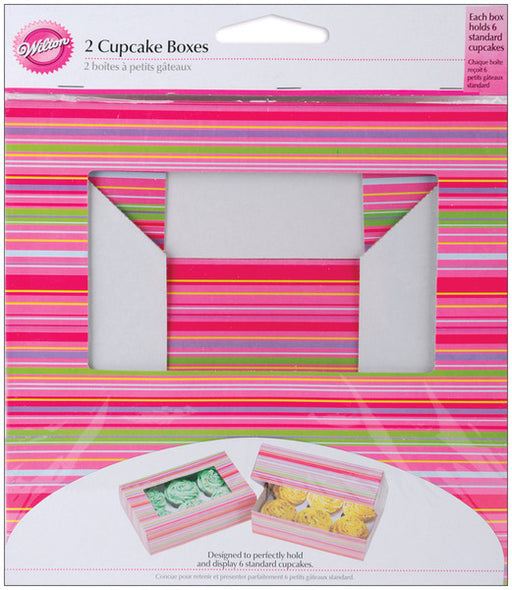 Snappy Stripes Cupcake Boxes - 2 Ct