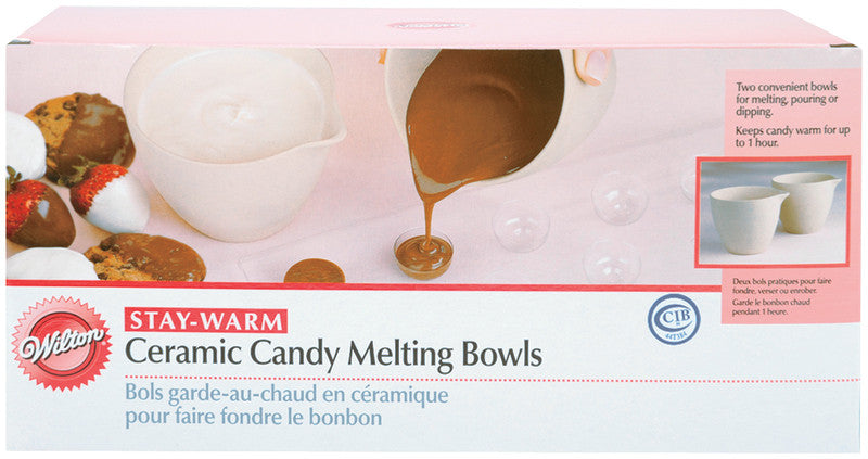 Ceramic Candy Melting Bowls 2 Piece Set - 4" x 3.5"