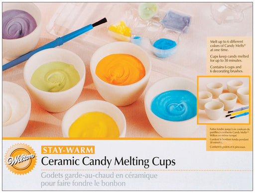 Ceramic Candy Melting Cups 6 Piece Set - 2" x 1.5"