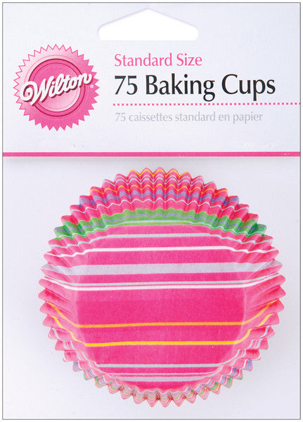 Snappy Stripes Standard Baking Cups - 75 Ct