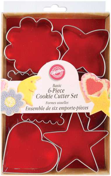 Basic Shapes Metal Cookie Cutters - 6 Ct