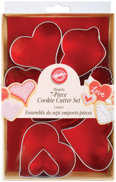 Hearts Metal Cookie Cutters - 7 Ct