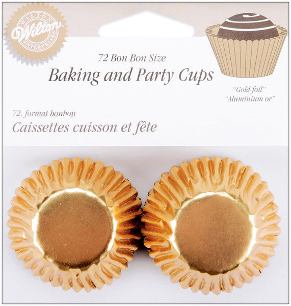 Gold Foil Bon Bon Baking Cups - 72 Ct