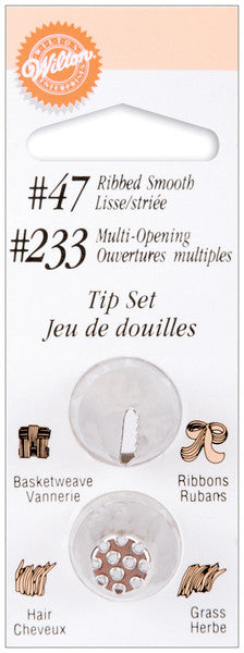 Decorating Tip Set Basketweave and Multi - Opening