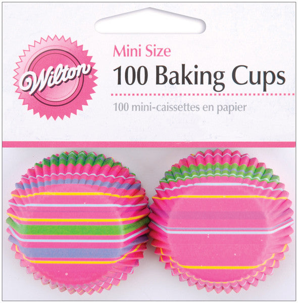 Snappy Stripes Mini Baking Cups - 100 Ct