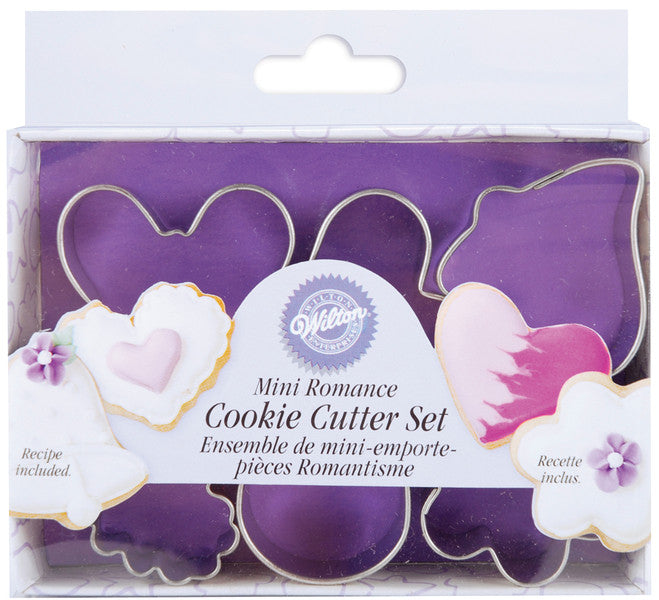 Romantic Mini Metal Cookie Cutters - 6 Ct