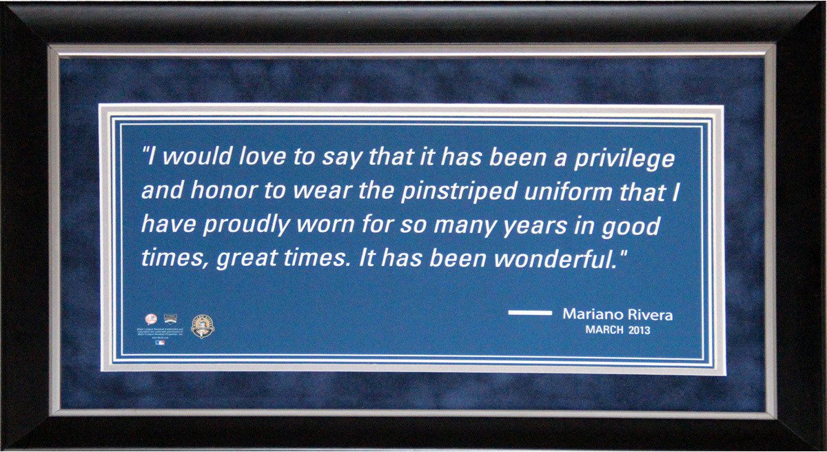 Mariano Rivera Framed Mini Quote ( 9759)