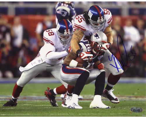 Kawika Mitchell SB XLII Tackling Stallworth 8x10 Photo