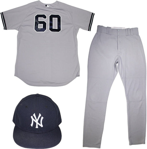 Gary Tuck Set- NY Yankees 2014 Season #60 Team Issued Hat  Grey Jersey  Grey Pants Set