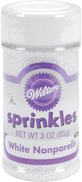 White Nonpareils Sprinkles - 3 oz.