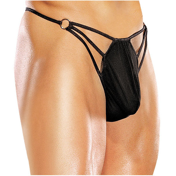 Male Power: G-Thong W/Straps Sm. (Black)