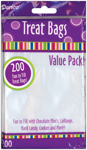 Clear Treat Bags 100 Piece Set - 3.75" x 6"