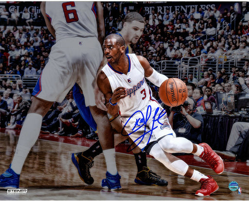 Chris Paul Signed Dribbling Around Pick 8x10 Photo