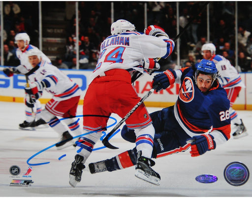 Ryan Callahan Check vs Islanders Horizontal 8x10 Photo