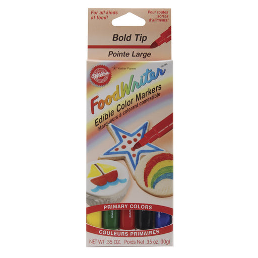 Edible Color Markers Bold Tip Primary - 0.35 oz.