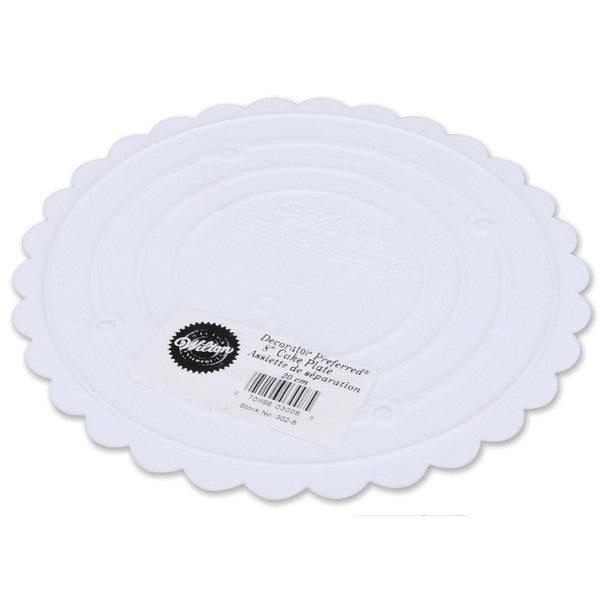 Decorator Preferred Cake Plate Scalloped Round - 8"