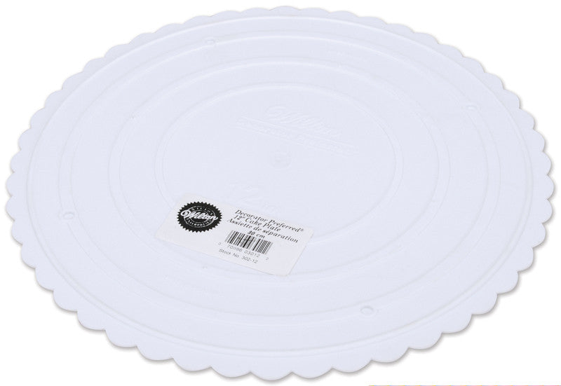 Decorator Preferred Cake Plate Scalloped Round - 12"