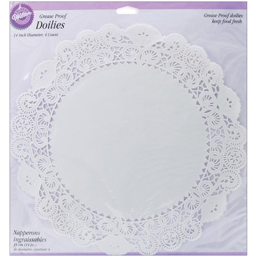 Greasproof Doilies White Circle 14" - 4 Ct