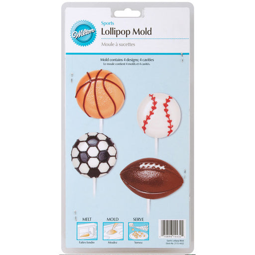 Lollipop Mold Sports 4 Cavity - 4 Designs