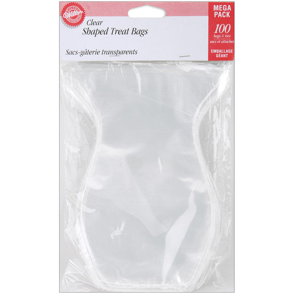 Shaped Treat Bags 100 Piece Set - 7.25" x 4.625"