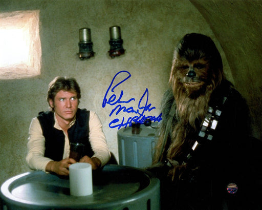 Peter Mayhew Signed 'Han Solo and Chewbacca in Cantina' 8x10 Photo