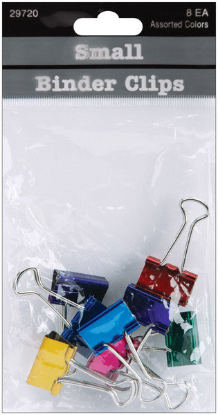 Small Binder Clips 8 Piece Set - 0.75"