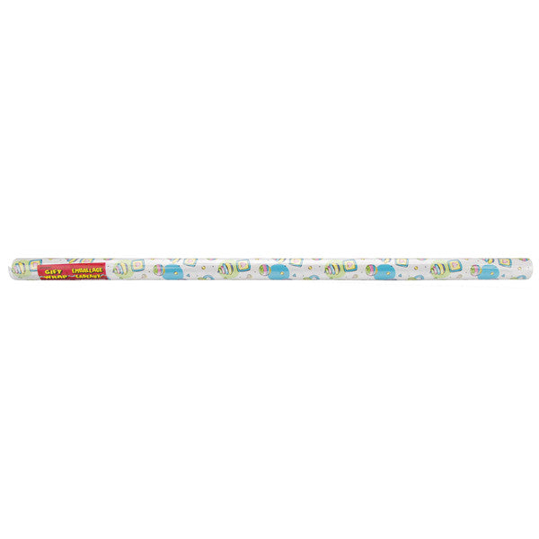 Printed Gift Wrap Baby Rattle Roll - 30" x 5 Feet