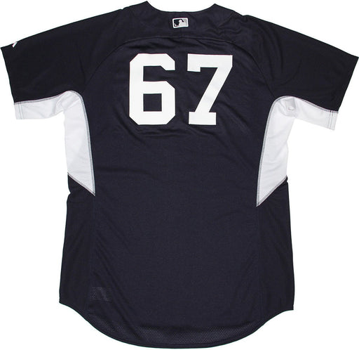 Jose Pirela BP Top - NY Yankees 2014 Season #67 Team Issued Home BP Top (HZ556902)