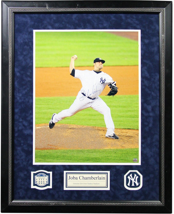 Joba Chamberlain In The Game Dirt Signed Collage