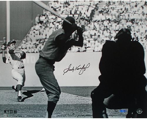 Sandy Koufax WS Pitching B&W 16x20 Photo LE 32 (UDA Auth) (MLB Auth)