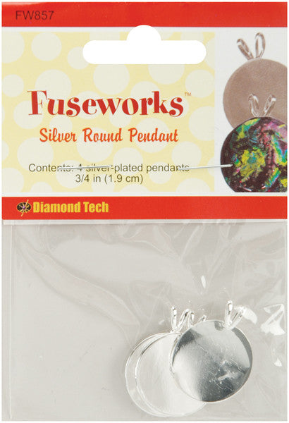 Fuseworks Silver Round Pendant - 4 Ct