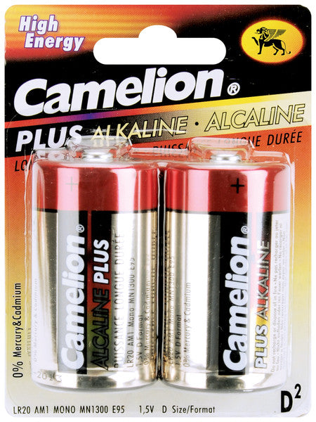 Camelion Plus Alkaline D Batteries - 2 Ct.